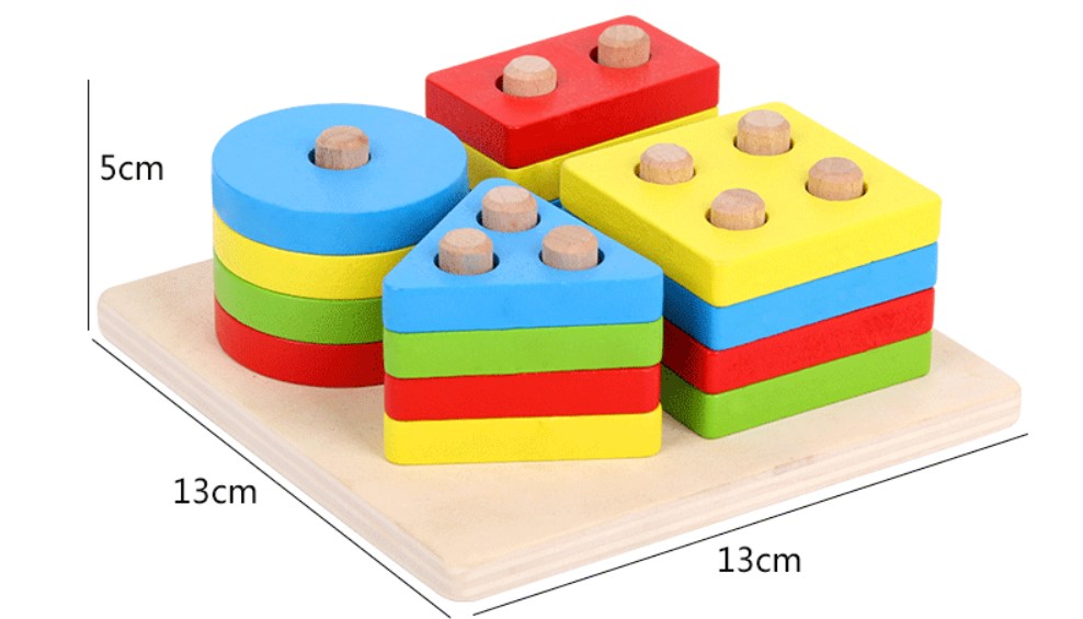 Wooden Geometric Building Toy