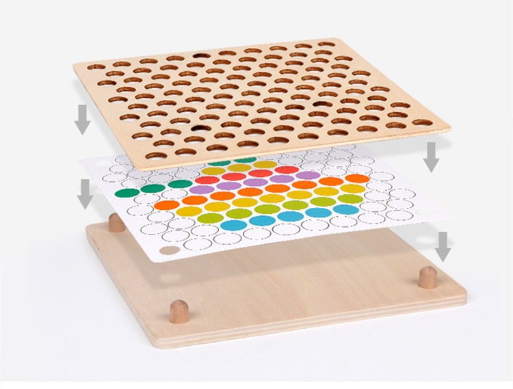 Educational Multifunction Wood Bead Puzzle Game