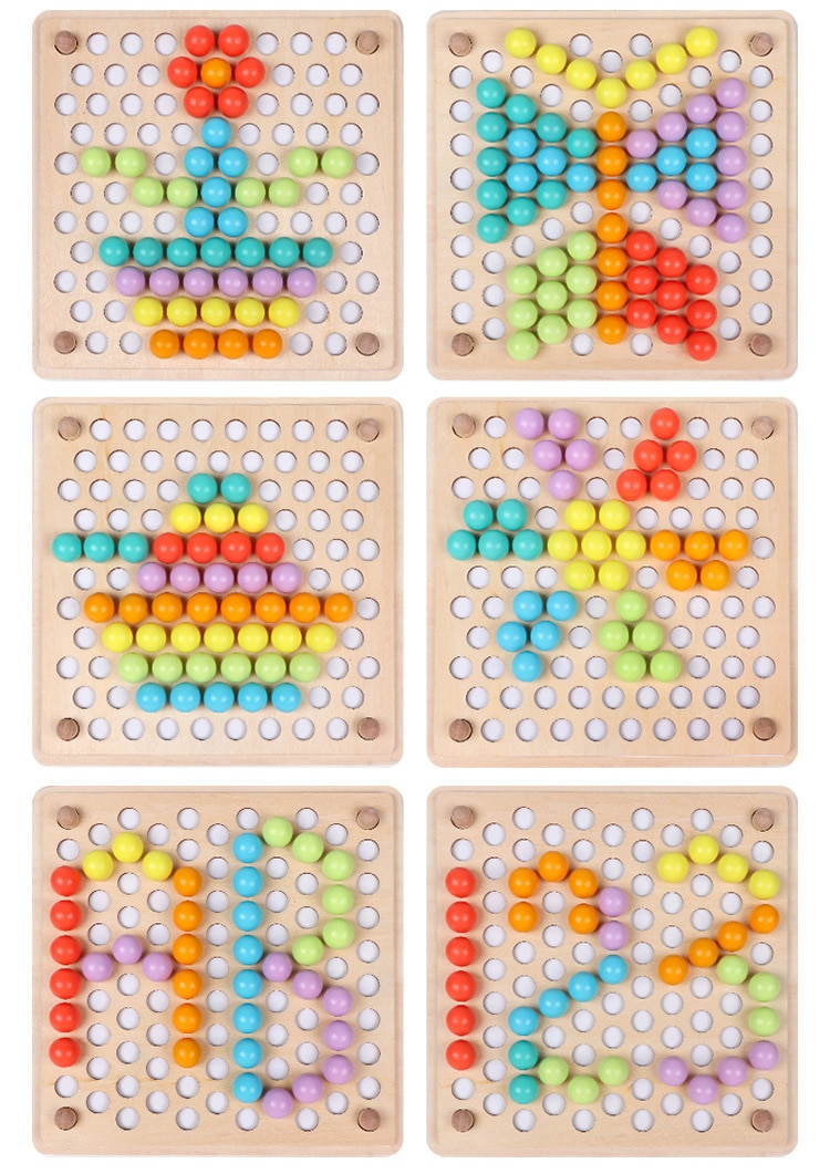 Educational Multifunction Wood Bead Puzzle Game